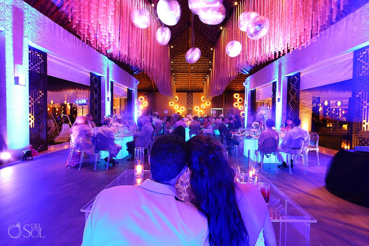 Destination Wedding Travel Agency Playa del Carmen Reception Decoration Paradisus La Perla Photo by Del Sol Photography