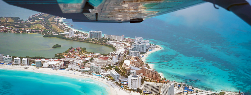 Cancun Hotel Zone Aerial Photo travel by del Sol Travels photo del sol photography