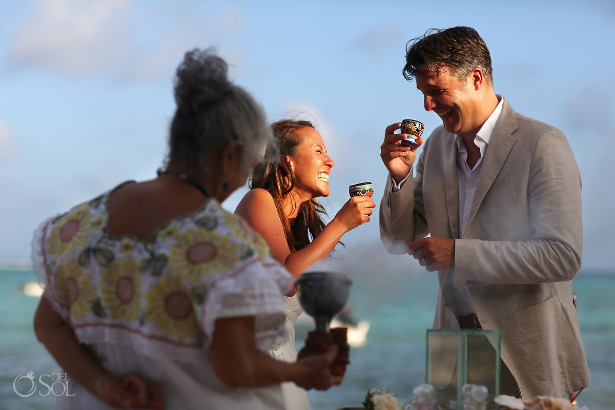 Mexico elopement ideas maya ceremony at Jashita boutique hotel Tulum Mexico